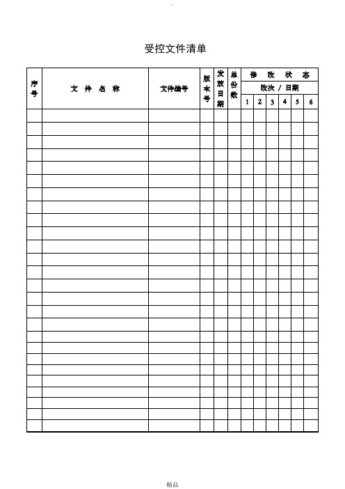 ISO-各类表格记录(全套)