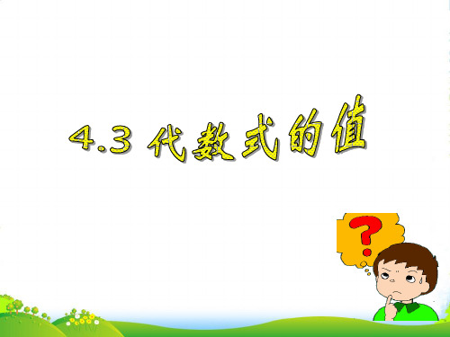 浙教版七年级数学上册4.3 《代数式的值 》课件