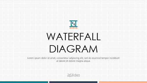 Waterfall-瀑布形状ppt模版