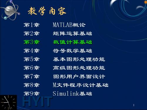 matlab 第3章 数值运算基础