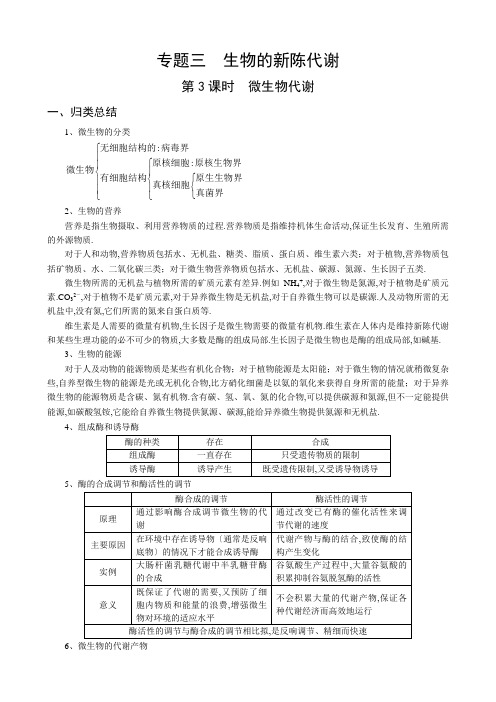 高三生物微生物代谢测试题