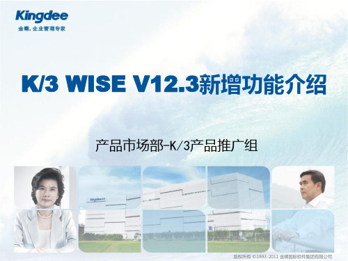 金蝶K3 WISE V12.3新增功能介绍-总体