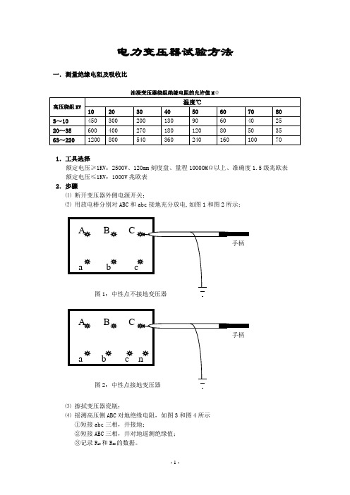 电力变压器试验方法