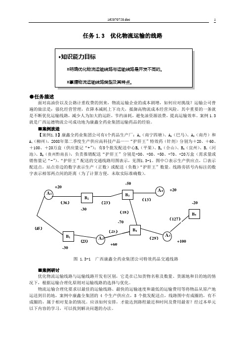 运输线路优化