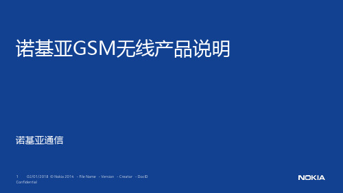 诺基亚GSM无线产品介绍--诺基亚