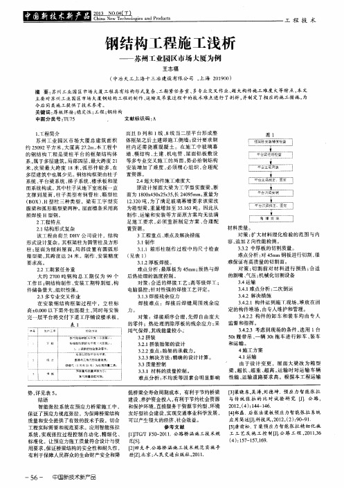 钢结构工程施工浅析——苏州工业园区市场大厦为例