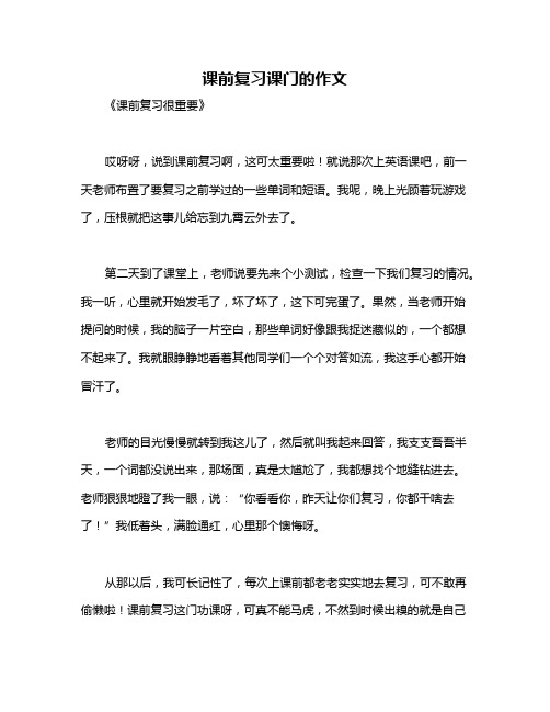 课前复习课门的作文