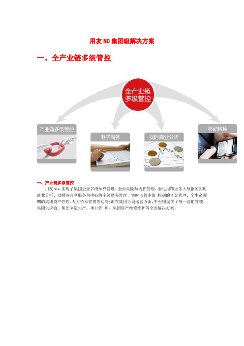 用友NC集团级解决方案