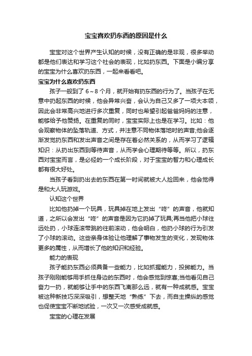 宝宝喜欢扔东西的原因是什么