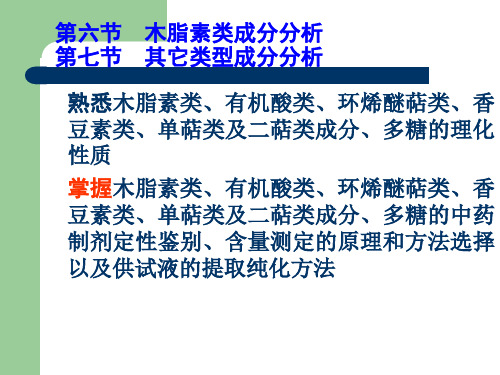 5-6 其它类成分中药制剂的分析