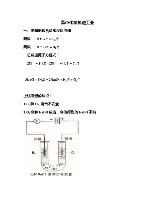 (完整版)高中化学氯碱工业知识点