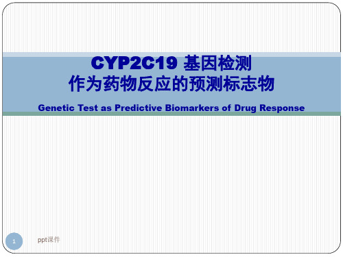 CYP2C19-基因检测对药物的个体化治疗  ppt课件