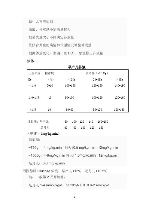 新生儿补液