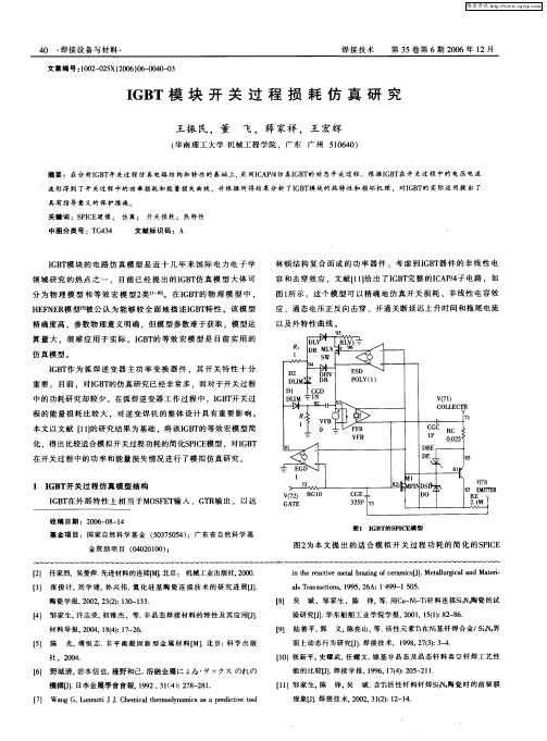 IGBT模块开关过程损耗仿真研究