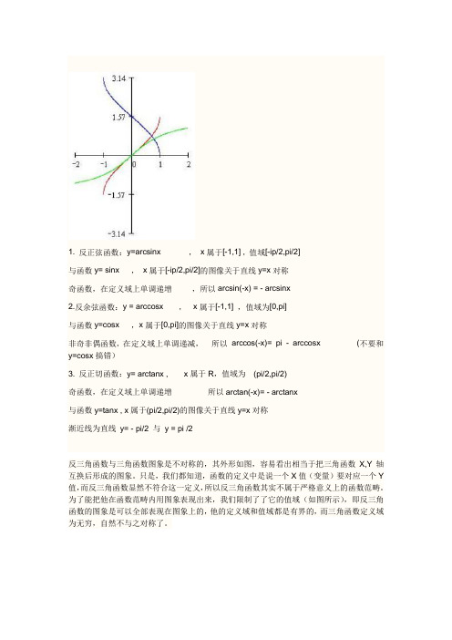 反三角函数