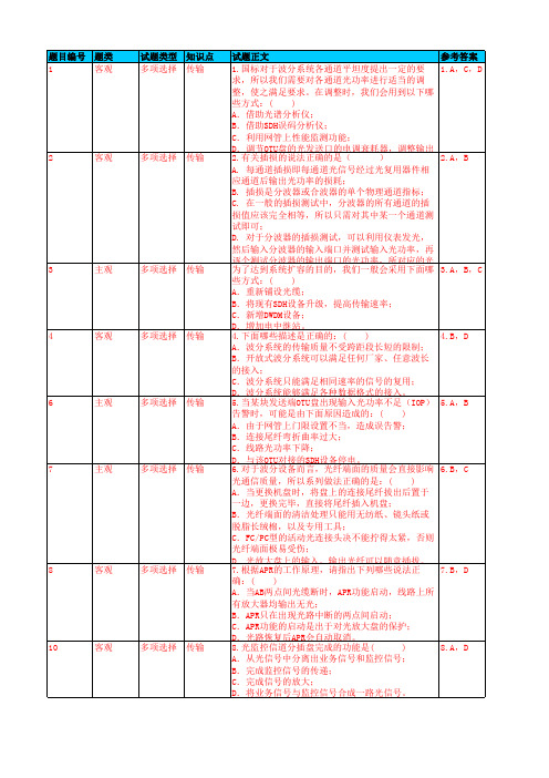 WDM题库