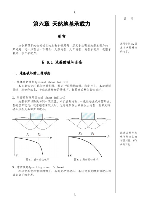 土力学第六章 天然地基承载力