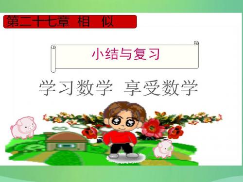 2018_2019学年九年级数学下册第27章相似小结课件(新版)新人教版