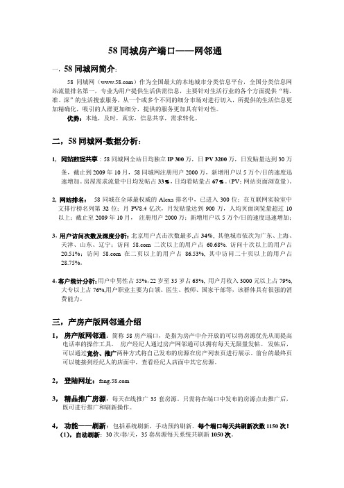 58同城房产端口——网邻通