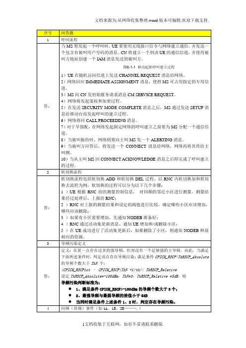 【精品】WCDMA知识问答题