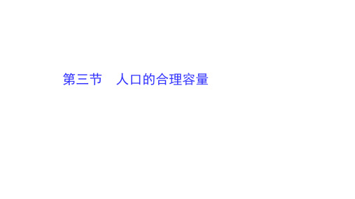 2020-2021学年地理高中必修2人教版课件：1.3 人口的合理容量