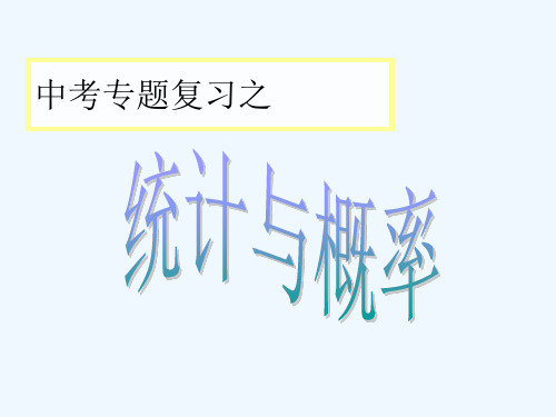 数学人教版九年级下册统计与概率专题