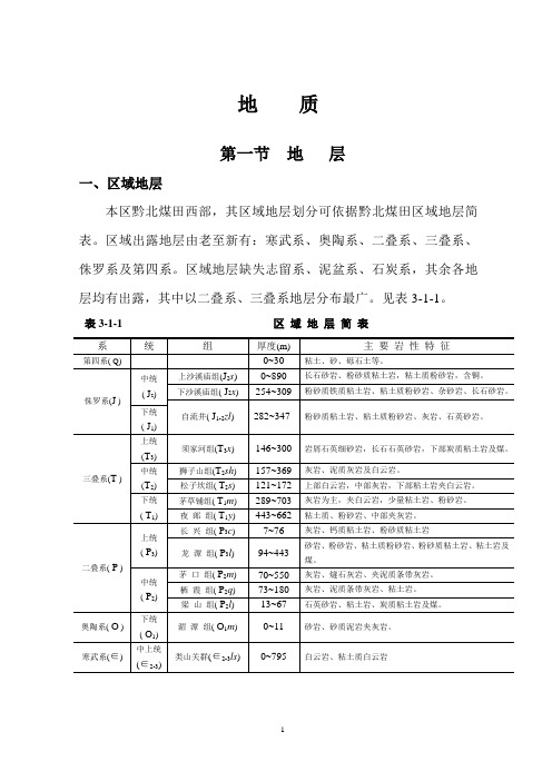 煤矿地质报告