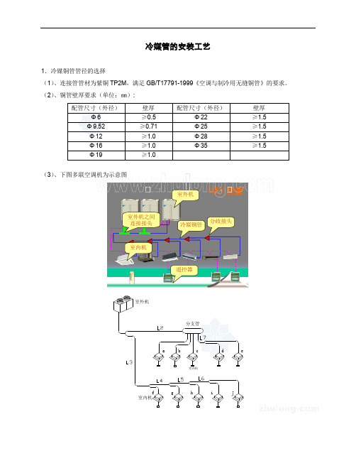 冷媒管的安装工艺