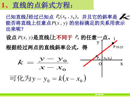 直线方程几种形式