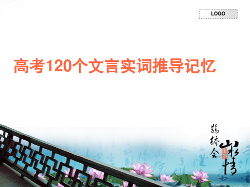 高考120个文言实词推导记忆ppt课件