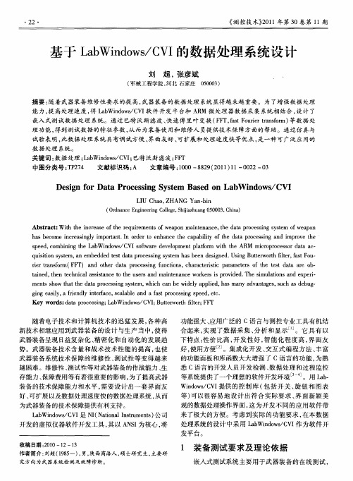 基于LabWindows／CVI的数据处理系统设计