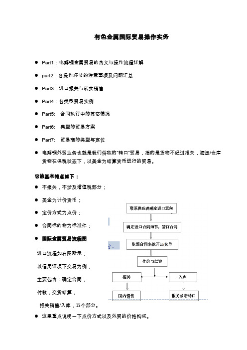 有色金属国际贸易操作实务