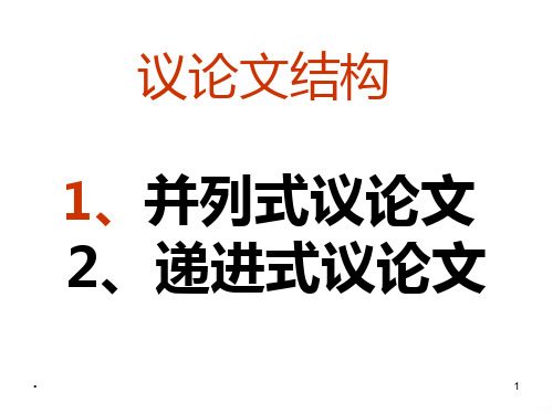 议论文的并列式结构或递进式结构PPT课件