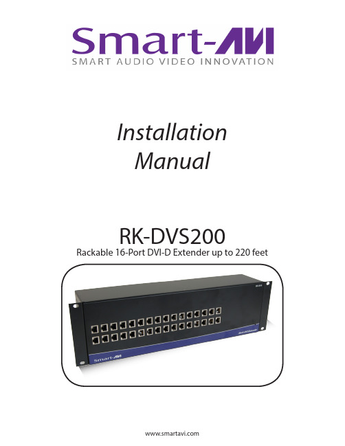 SmartAVI RK-D VS200 16-Port DVI-D 扩展器说明书