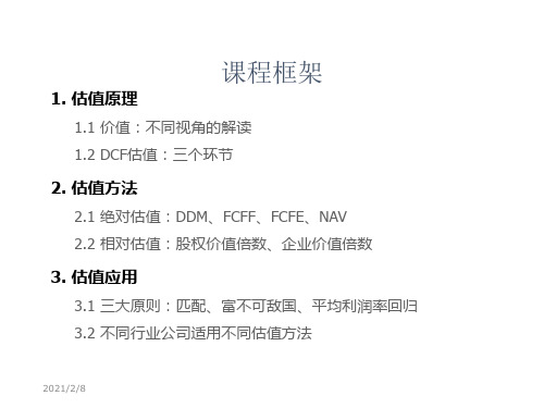 价值投资估值方法.ppt
