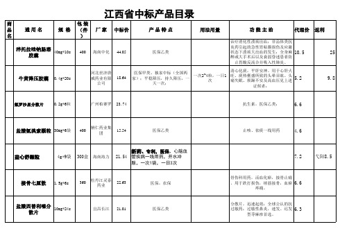 江西中标总目录