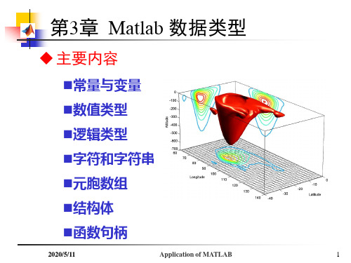 第3章Matlab数据类型详解