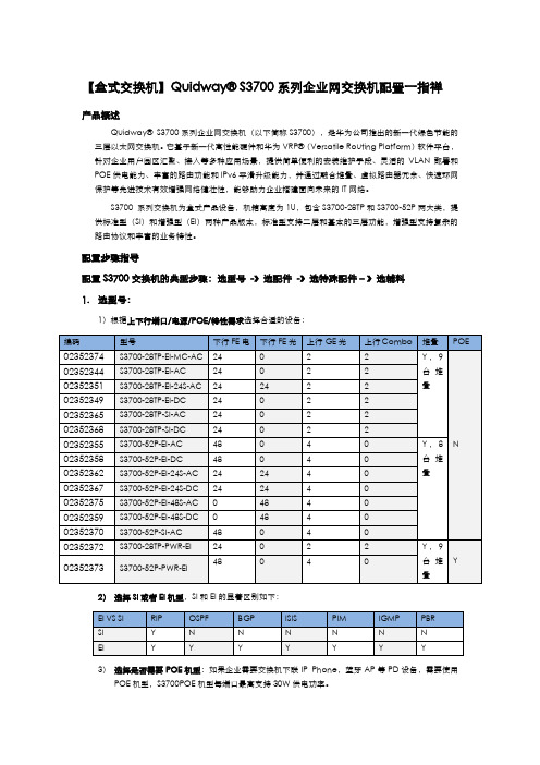 Quidway S3700 系列交换机 V100R006C00_01 配置一指禅