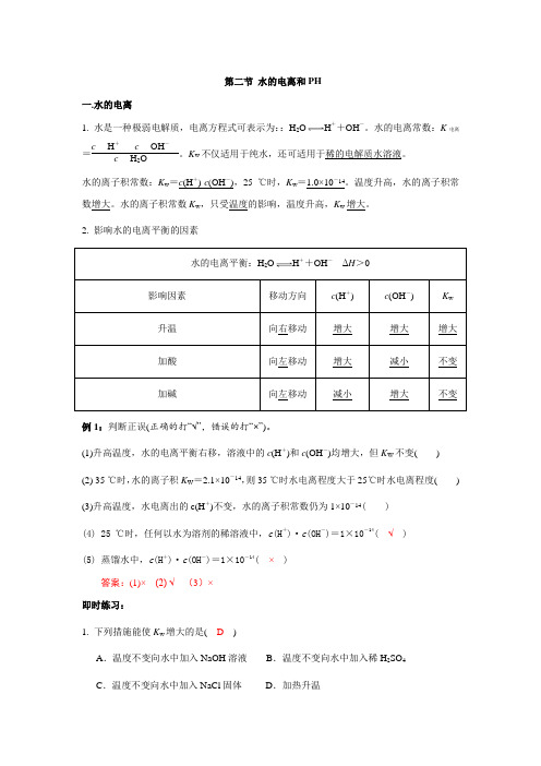 水的电离和PH