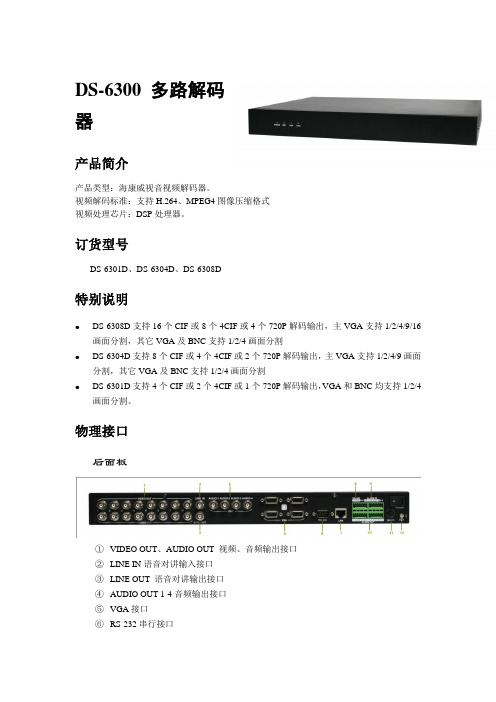 DS-6300多路解码器