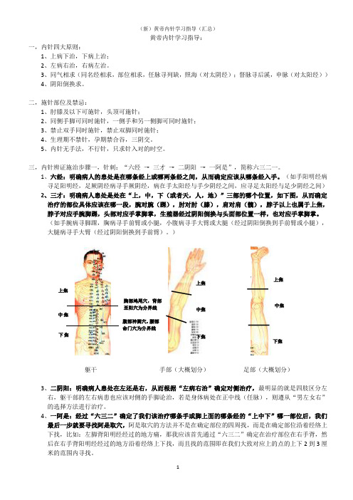 (新)黄帝内针学习指导(汇总)