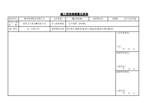 放线测量记录表(图表)(1)