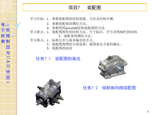 电子教案-机械制图与CAD(彭晓兰)课件 习题集参考答案-项目7装配图