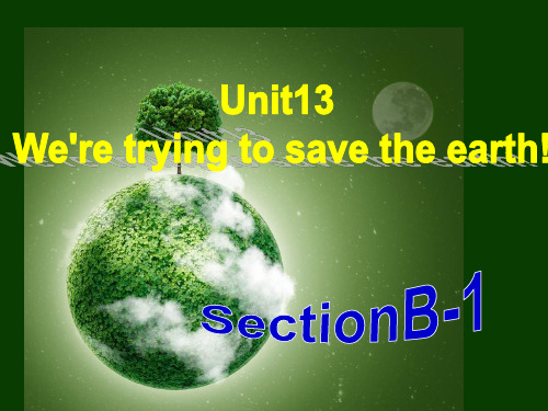 人教版九年级英语Unit13We’re trying to save the earth B-1(共