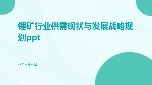 锂矿行业供需现状与发展战略规划ppt