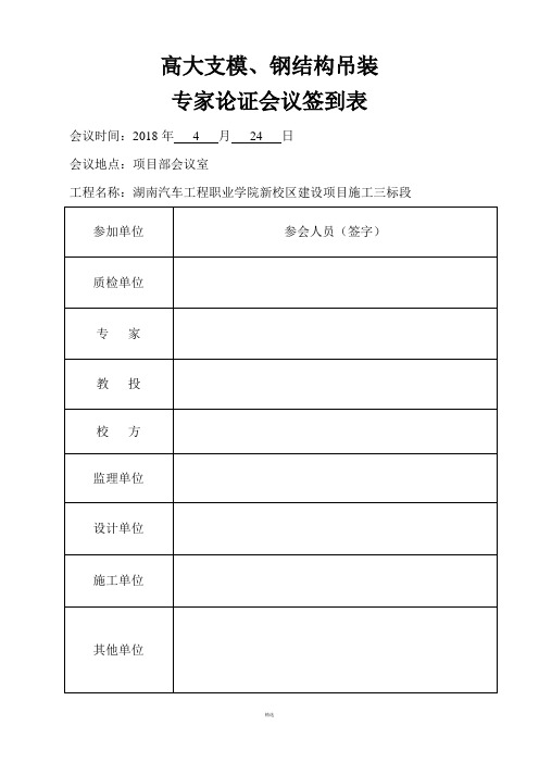 专家论证方案表格