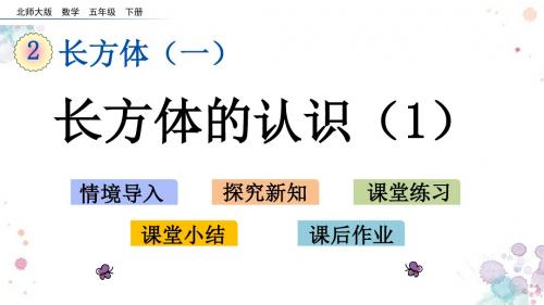 2.1 长方体的认识(1) 北师大版五年级下册数学 精品课件