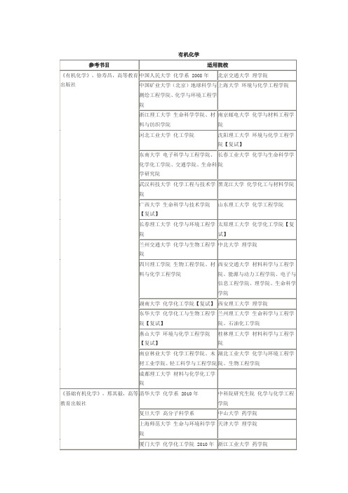 有机化学(考研学生必知)