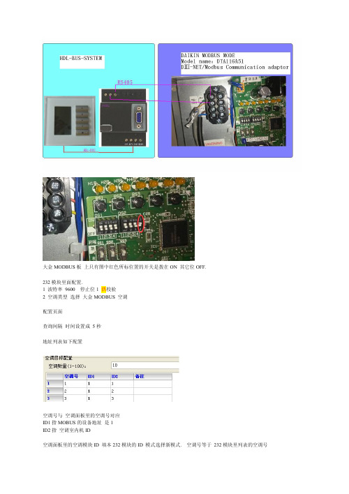 大金MODBUS空调配置说明书