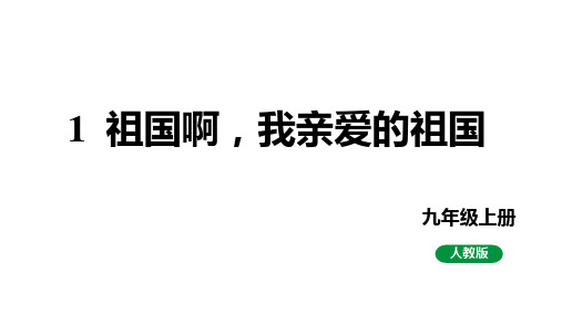 第1课《祖国啊,我亲爱的祖国》课件(共38页)2023-2024学年统编版语文九年级下册